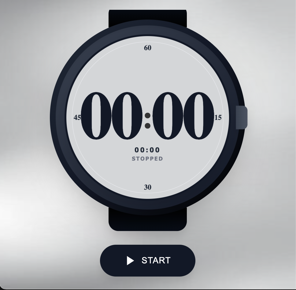 Stopwatch — Cronômetro com design de relógio
